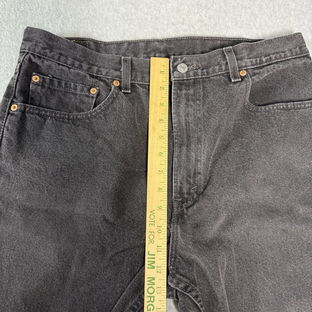 Vintage Levis Shorts Mens 36 Black Denim 505 Y2K Jeans Regular Fit Jorts Biker - Picture 7 of 8